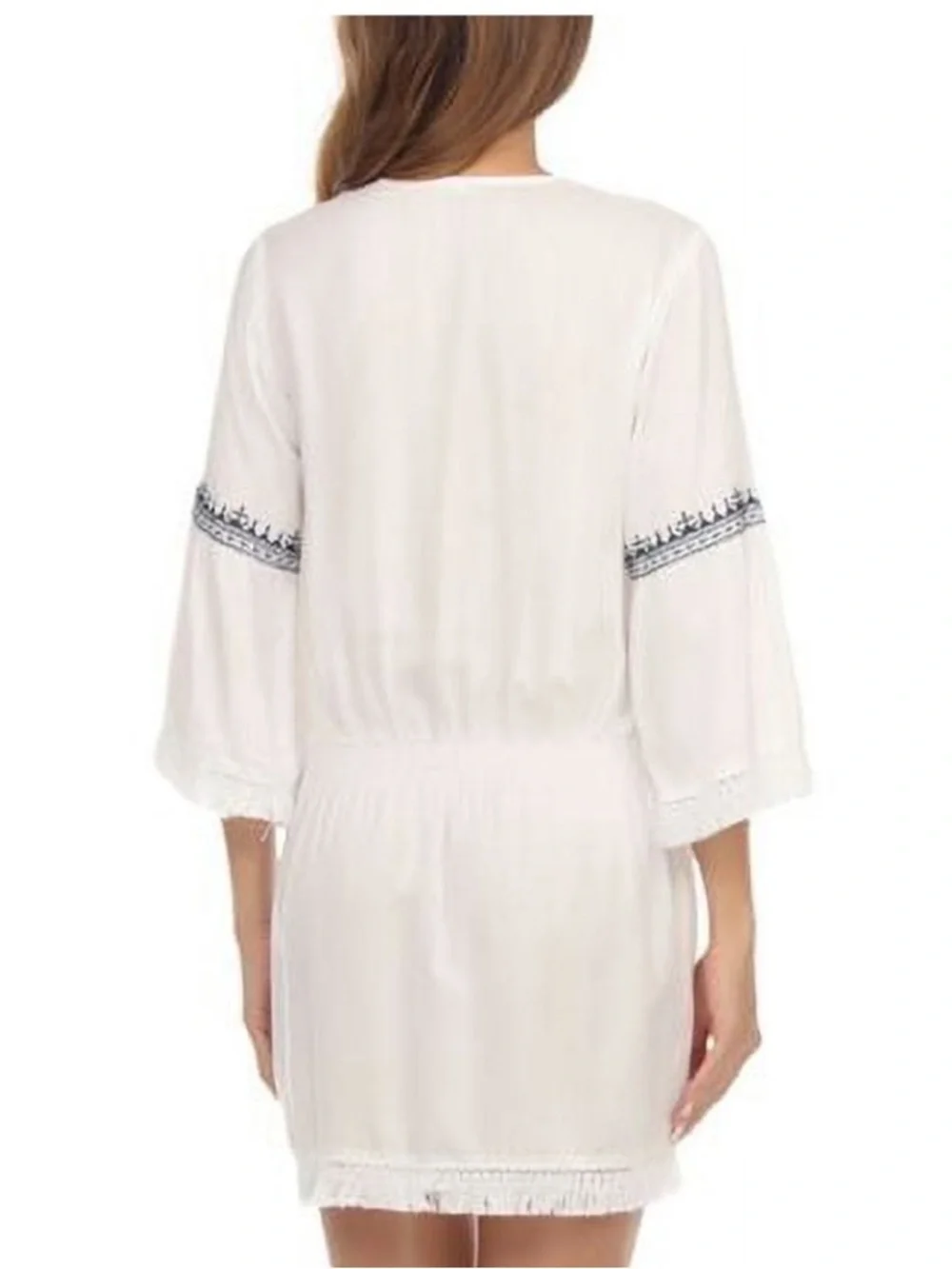 NWOT Raviya Women's Embroidered Tie-Neck Dress Beach  Cover-Up
